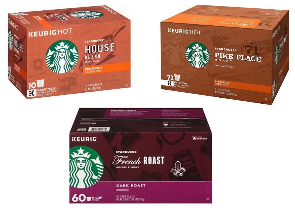 Starbucks keurig pods roast coffee variety brewers